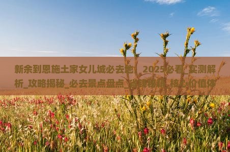 新余到恩施土家女儿城必去地