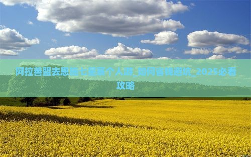 阿拉善盟去恩施七星寨个人游
