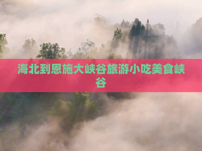 海北到恩施大峡谷旅游小吃