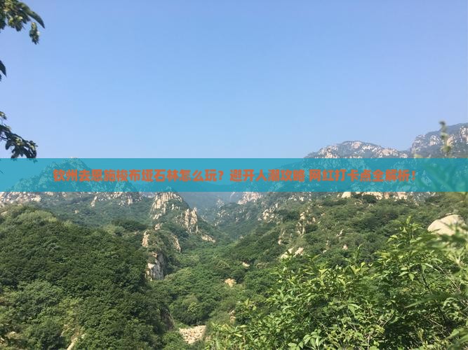 钦州去恩施梭布垭石林哪里玩