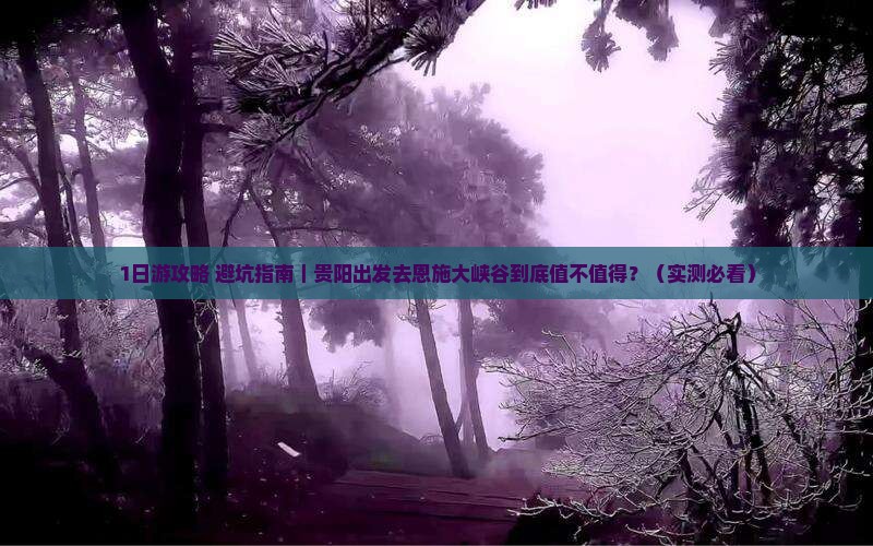 贵阳到恩施大峡谷自由行