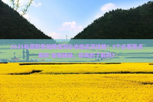 松原到恩施腾龙洞必去地