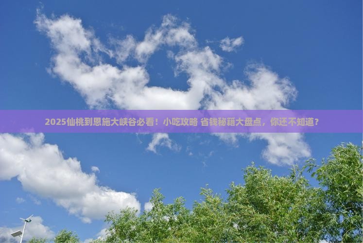 仙桃到恩施大峡谷旅游小吃