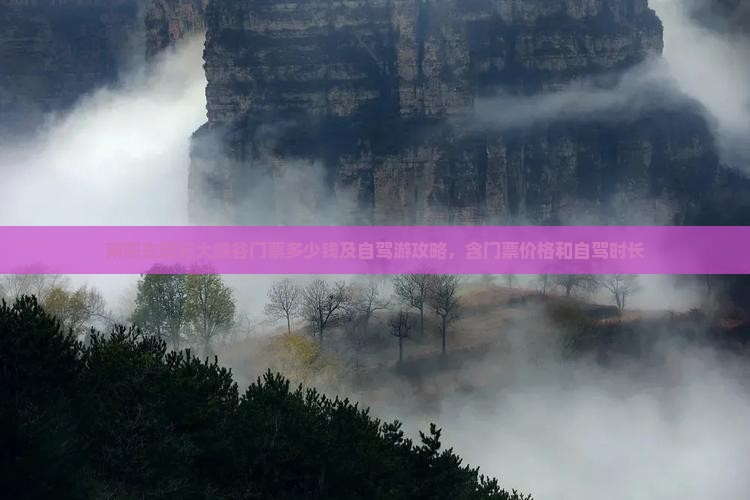 南阳去恩施大峡谷门票