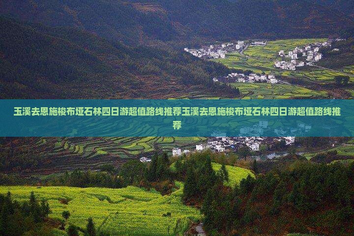 玉溪去恩施梭布垭石林四日游