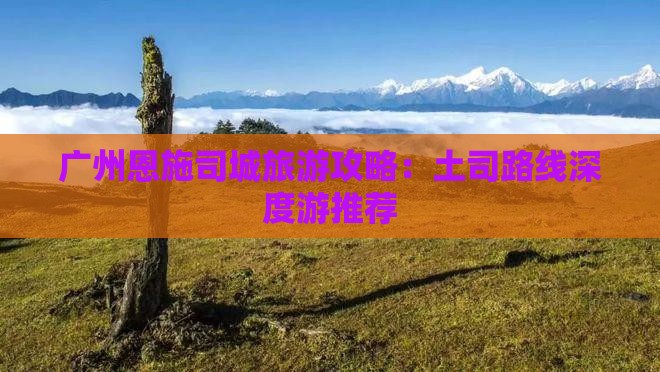 广州去恩施土司城哪里玩
