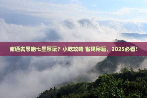 南通到恩施七星寨旅游小吃
