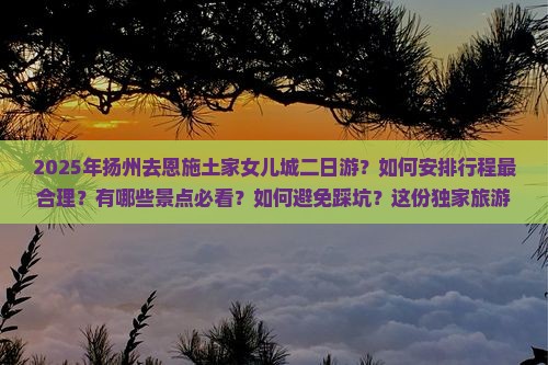 扬州去恩施土家女儿城二日游
