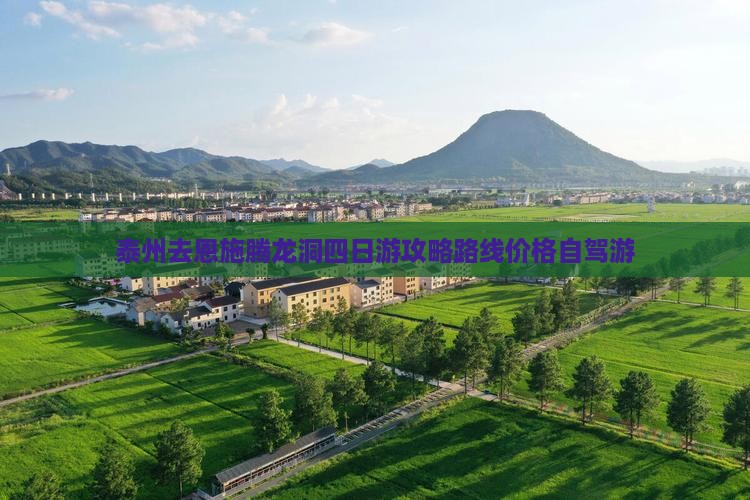 泰州去恩施腾龙洞四日游
