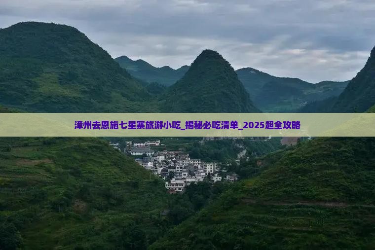 漳州去恩施七星寨旅游小吃