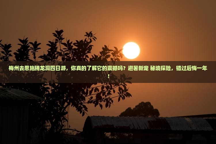 梅州去恩施腾龙洞四日游