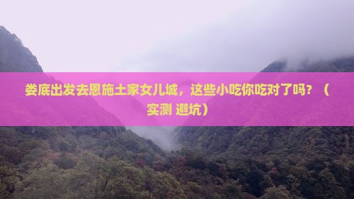 娄底到恩施土家女儿城旅游小吃