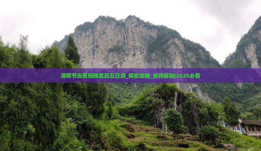 清明节去恩施腾龙洞五日游