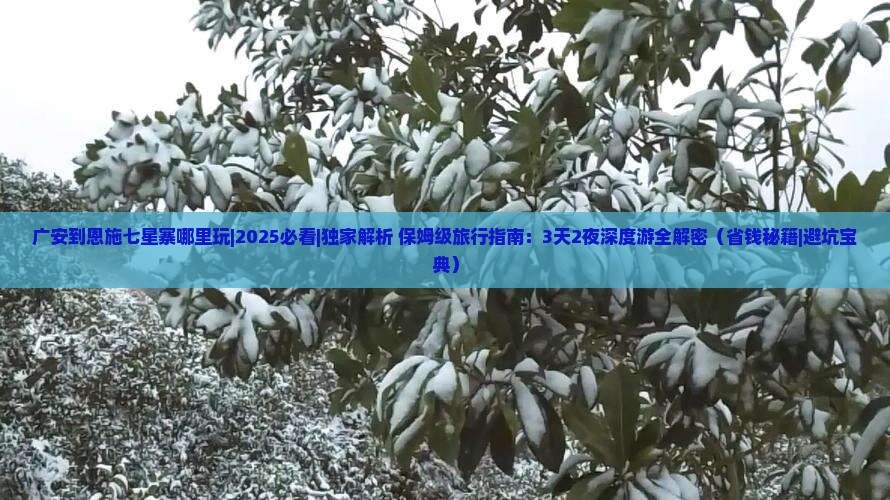 广安到恩施七星寨哪里玩 广安到恩施七星寨哪里玩