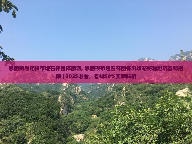 恩施到恩施梭布垭石林团体旅游