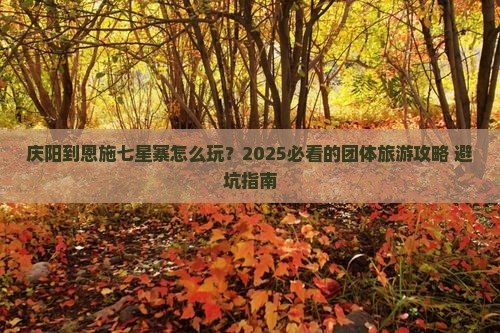 庆阳到恩施七星寨团体旅游