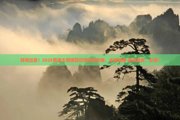 蚌埠去恩施土司城四日游