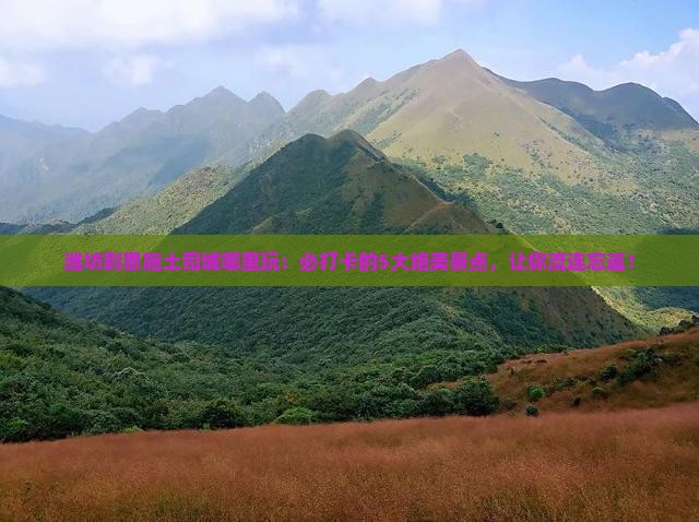 潍坊到恩施土司城哪里玩