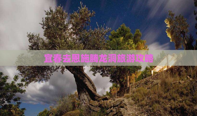 宜春去恩施腾龙洞大型旅游团