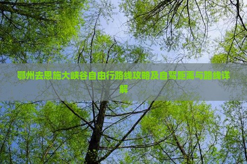 鄂州去恩施大峡谷自由行