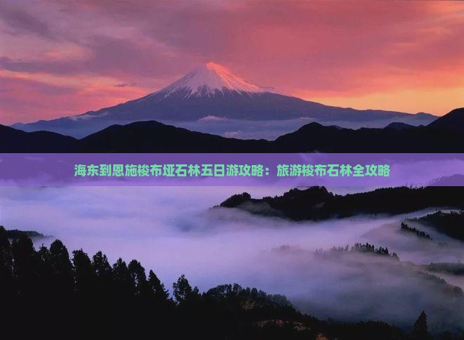 海东到恩施梭布垭石林五日游