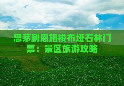思茅到恩施梭布垭石林门票