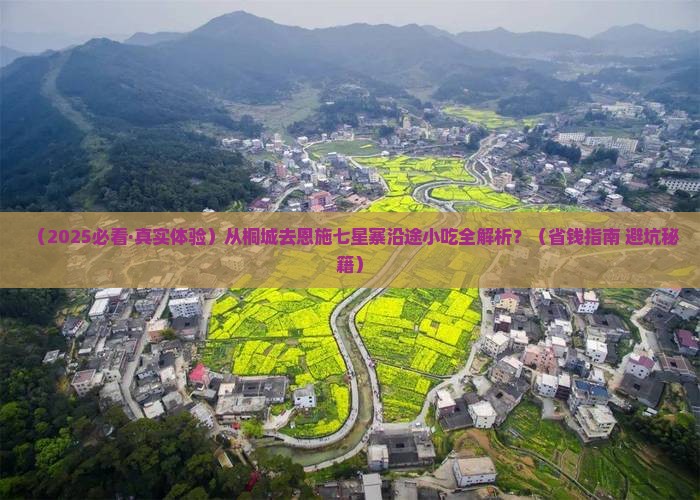 桐城到恩施七星寨旅游小吃