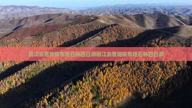 丽江去恩施梭布垭石林四日游