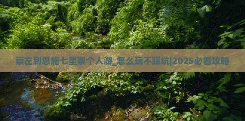 崇左到恩施七星寨个人游