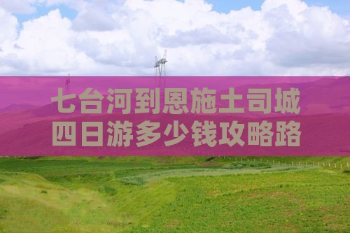 七台河到恩施土司城四日游