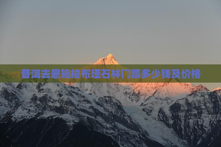 普洱去恩施梭布垭石林门票