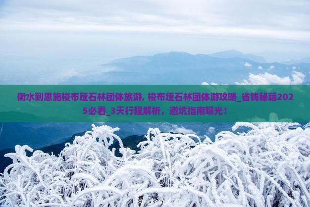 衡水到恩施梭布垭石林团体旅游 衡水到恩施梭布垭石林团体旅游