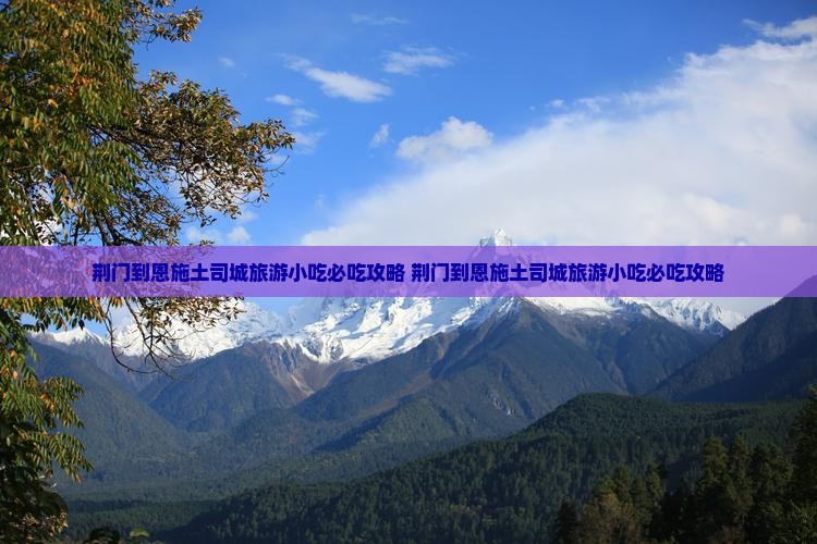 荆门到恩施土司城旅游小吃