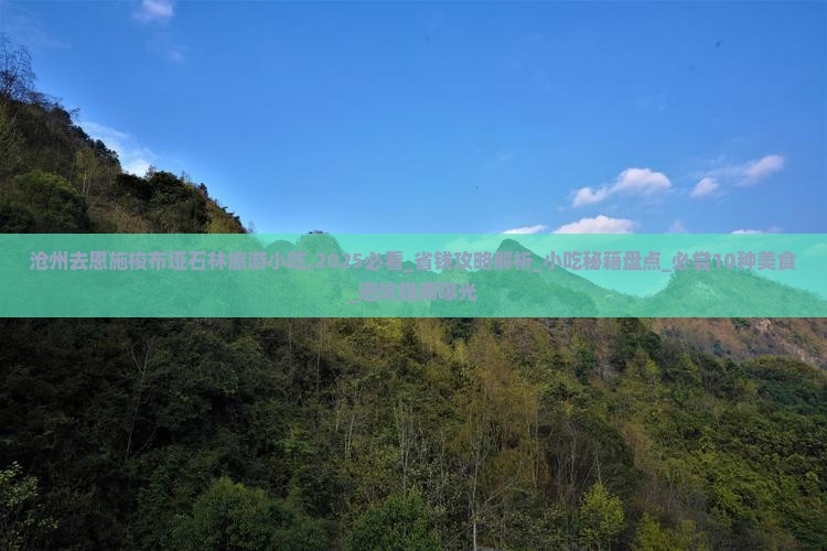 沧州去恩施梭布垭石林旅游小吃