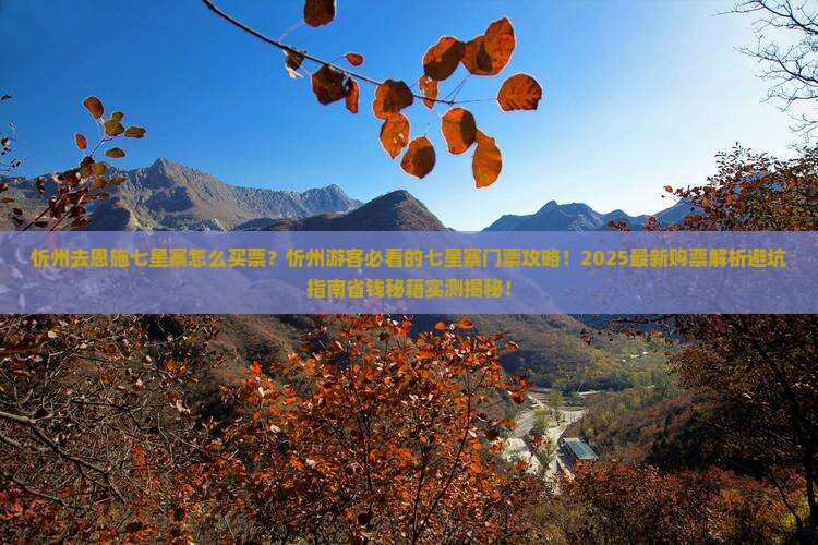 忻州去恩施七星寨门票