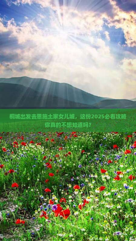 桐城去恩施土家女儿城景点