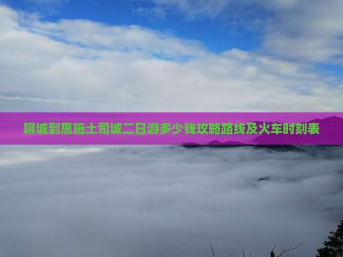 聊城到恩施土司城二日游