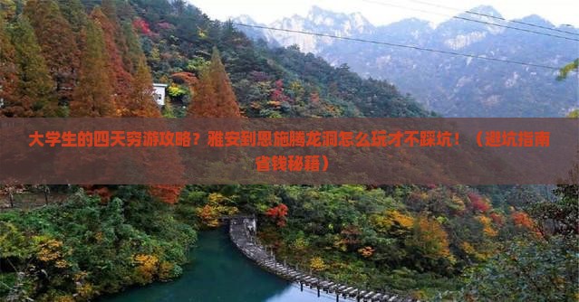 雅安到恩施腾龙洞四日游