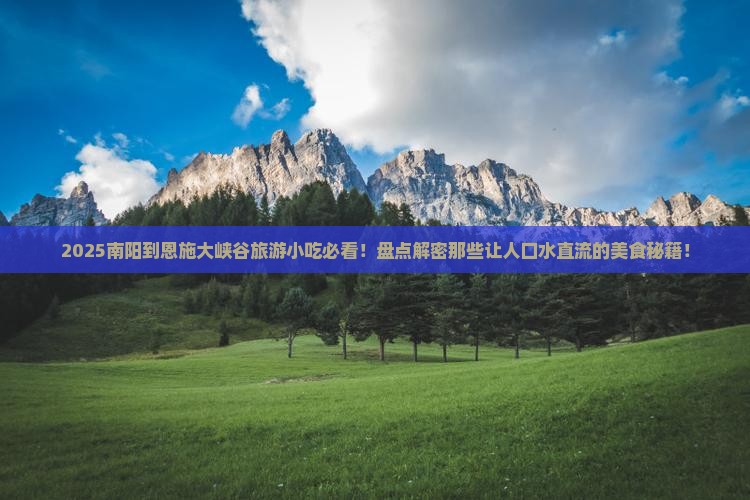 南阳到恩施大峡谷旅游小吃