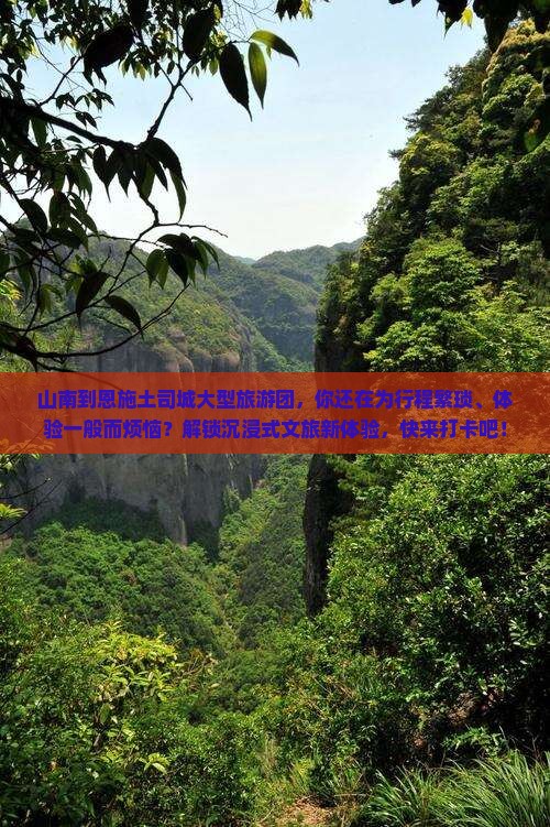 山南到恩施土司城大型旅游团