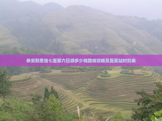泰安到恩施七星寨六日游