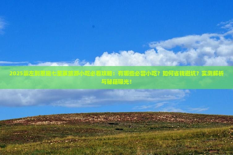 崇左到恩施七星寨旅游小吃