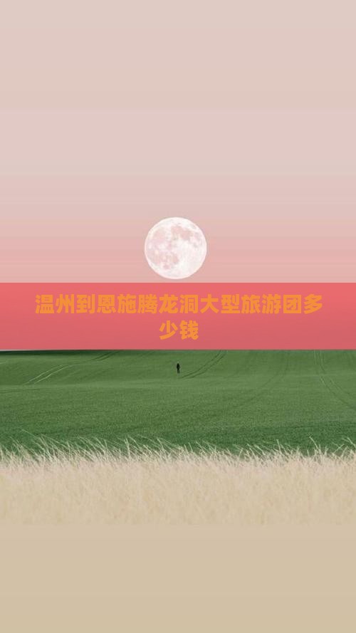 温州到恩施腾龙洞大型旅游团