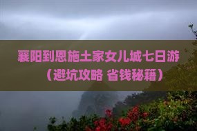 襄阳到恩施土家女儿城七日游