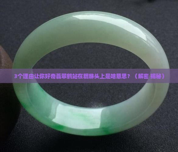 翡翠鹤站在貔貅头上寓意什么