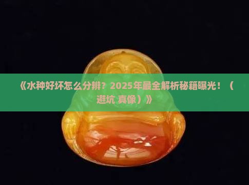 怎么看水种好不好