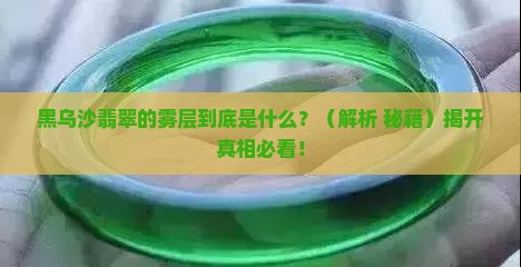 黑乌沙翡翠的雾层