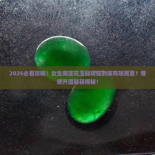 莲花玉髓项链寓意