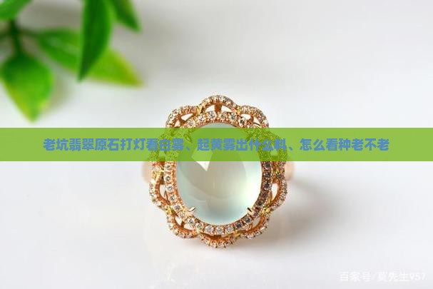 老坑翡翠原石打灯看白雾