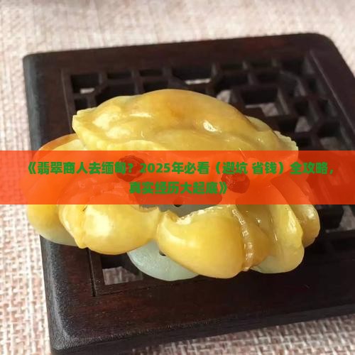 翡翠商人去缅甸